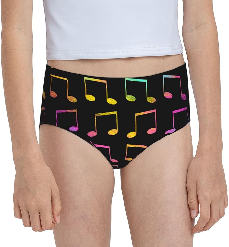 Augenstern Cotton Underwear Music 8th Note Girls'Briefs Soft Underpants