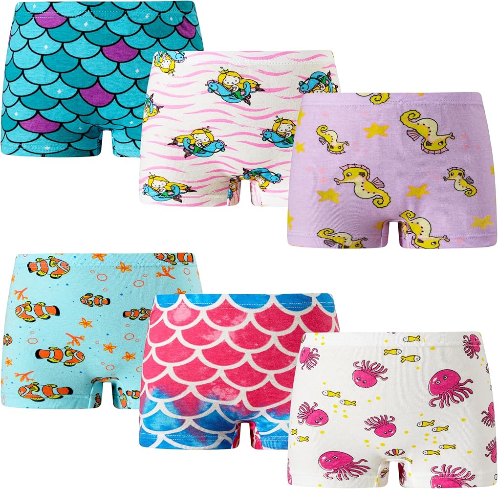 Cadidi Dinos Soft Girls Boyshort Panties Cotton Briefs Kids Underwear