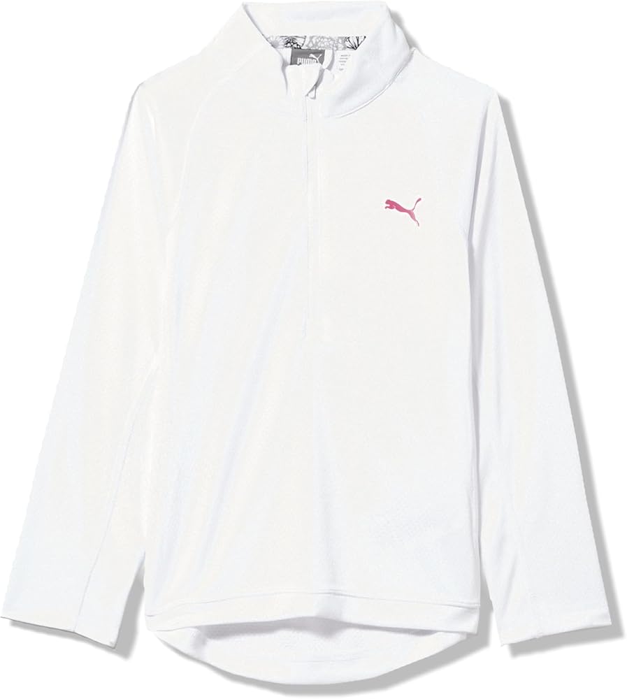 Puma Golf Girls 1/4 Zip, White Glow