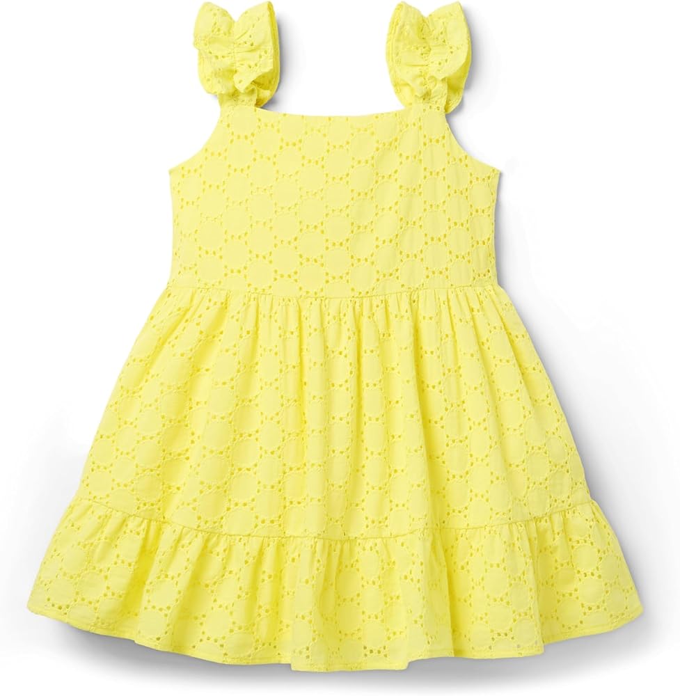 Janie and Jack Girls Eyelet Dress (Toddler/Little Big Kid)