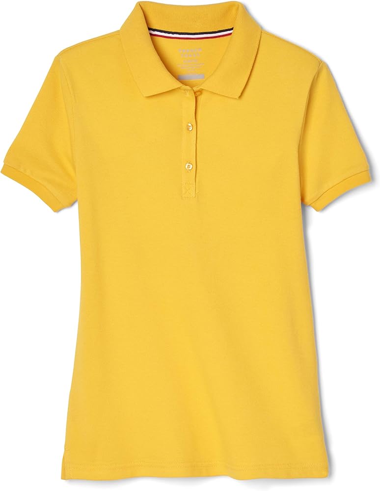 French Toast Girls' Short Sleeve Stretch Pique Polo Shirt