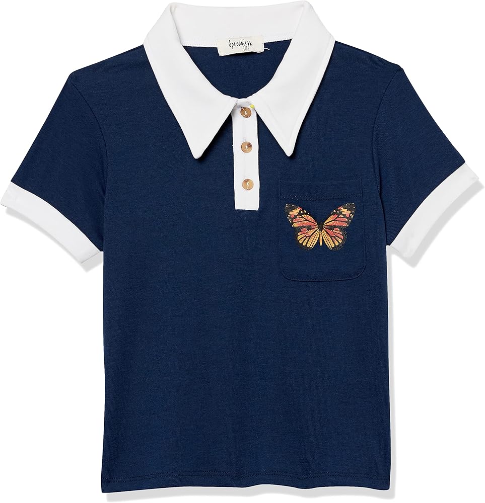 Speechless Girls' Short Sleeve Fashion Polo Shirt