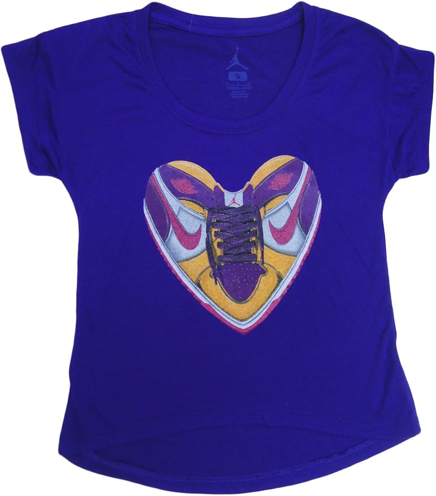 Jordan Nike Retro Girls' Ones Jersey (S, Court Purple)