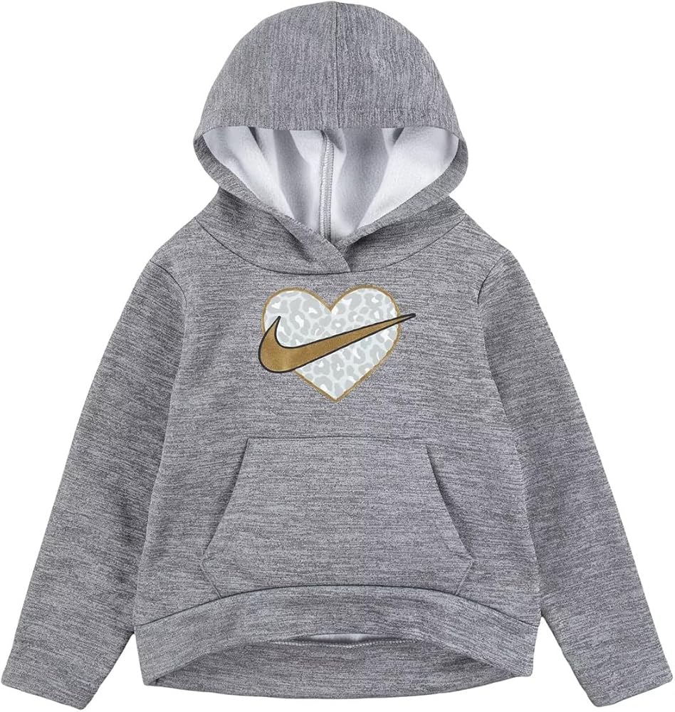 Nike Toddler Girl Leopard Print Fleece High Low Pullover Hoodie