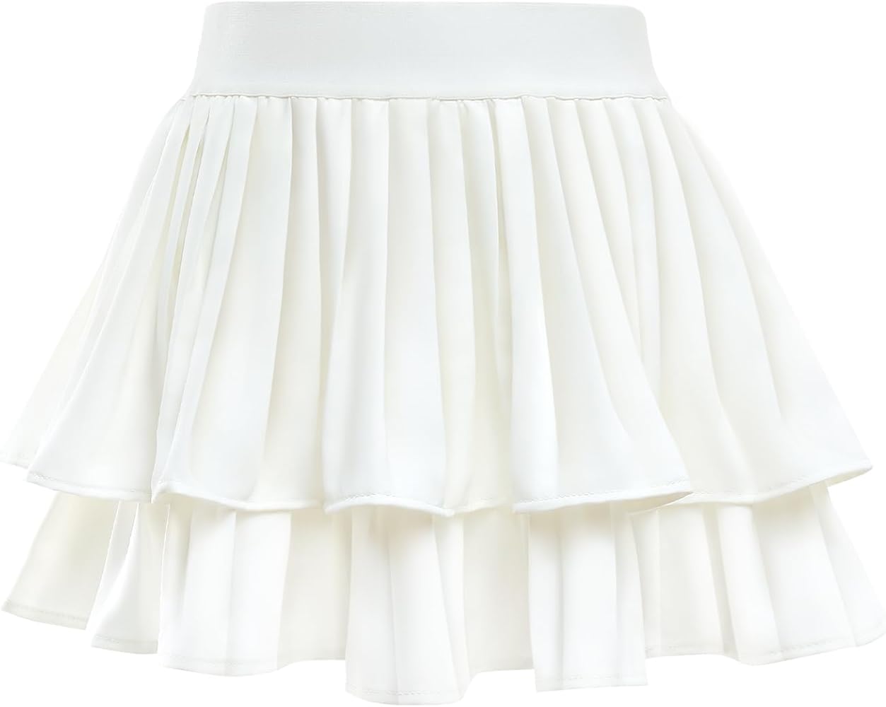 Girls Tennis Skirt with Shorts Pleated Athletic Skort with Pockets High Waisted Kids Cheerleading Skirt