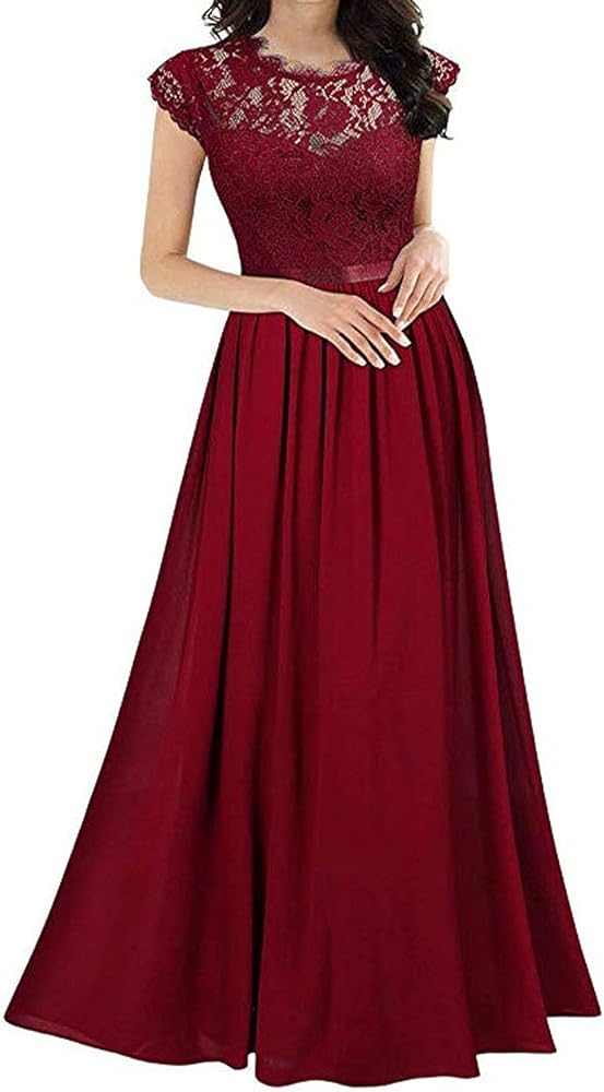 Women's Summer Dress Cute Spaghetti Strap Round-Neck Smocked Dress Beach Tiered Party Maxi Dresses