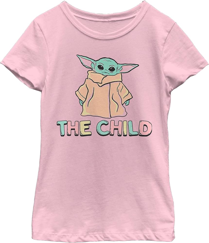 The Mandalorian Girl's Star Wars The Child Colorful Logo T-Shirt