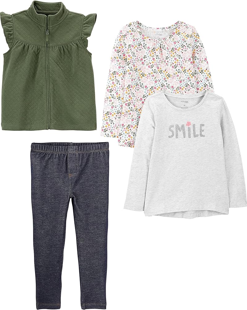 Simple Joys by Carter's girls 4-piece Playwear Set