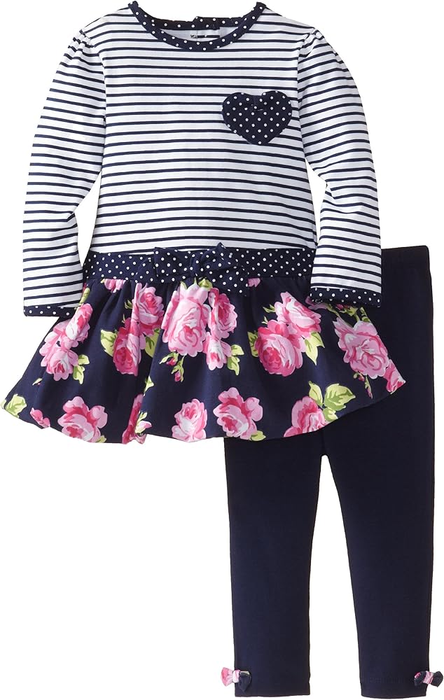 Little Me Baby Girls' Floral Legging Set