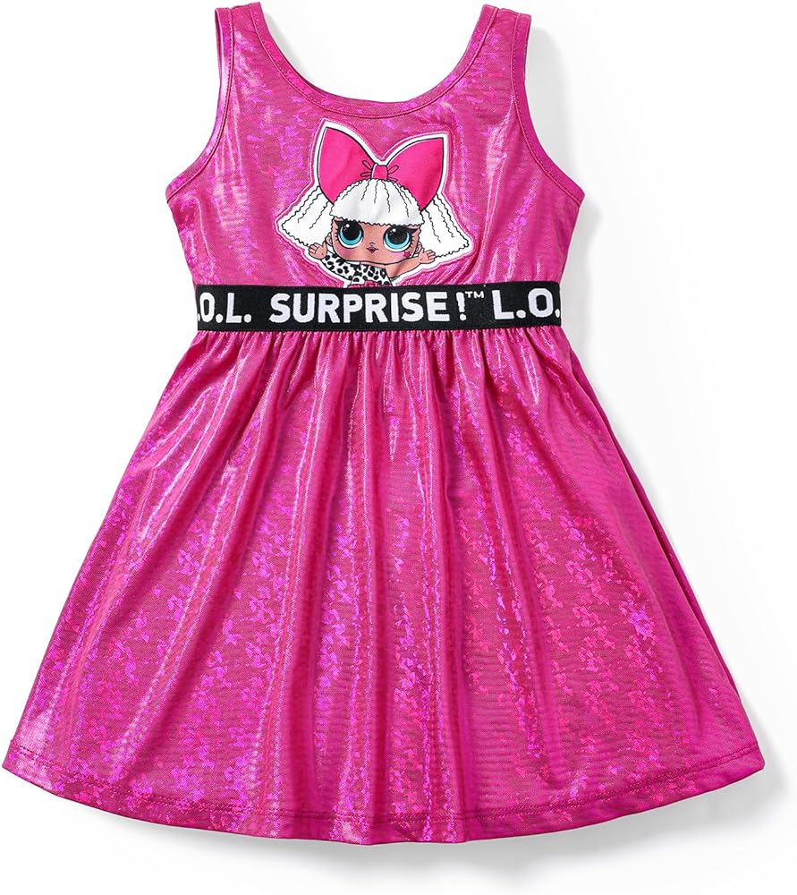 L.O.L. Surprise! Girls Dress Sleeveless Tutu Strap Casual A-line Party Birthday Sundress