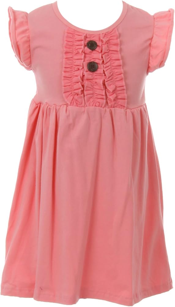 BNY Corner Girl Kids Short Sleeve Ruffle Party Easter Summer Flower Girls Dress