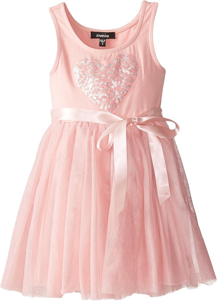 Zunie Little Girls' Sequin Heart Ballerina Dress