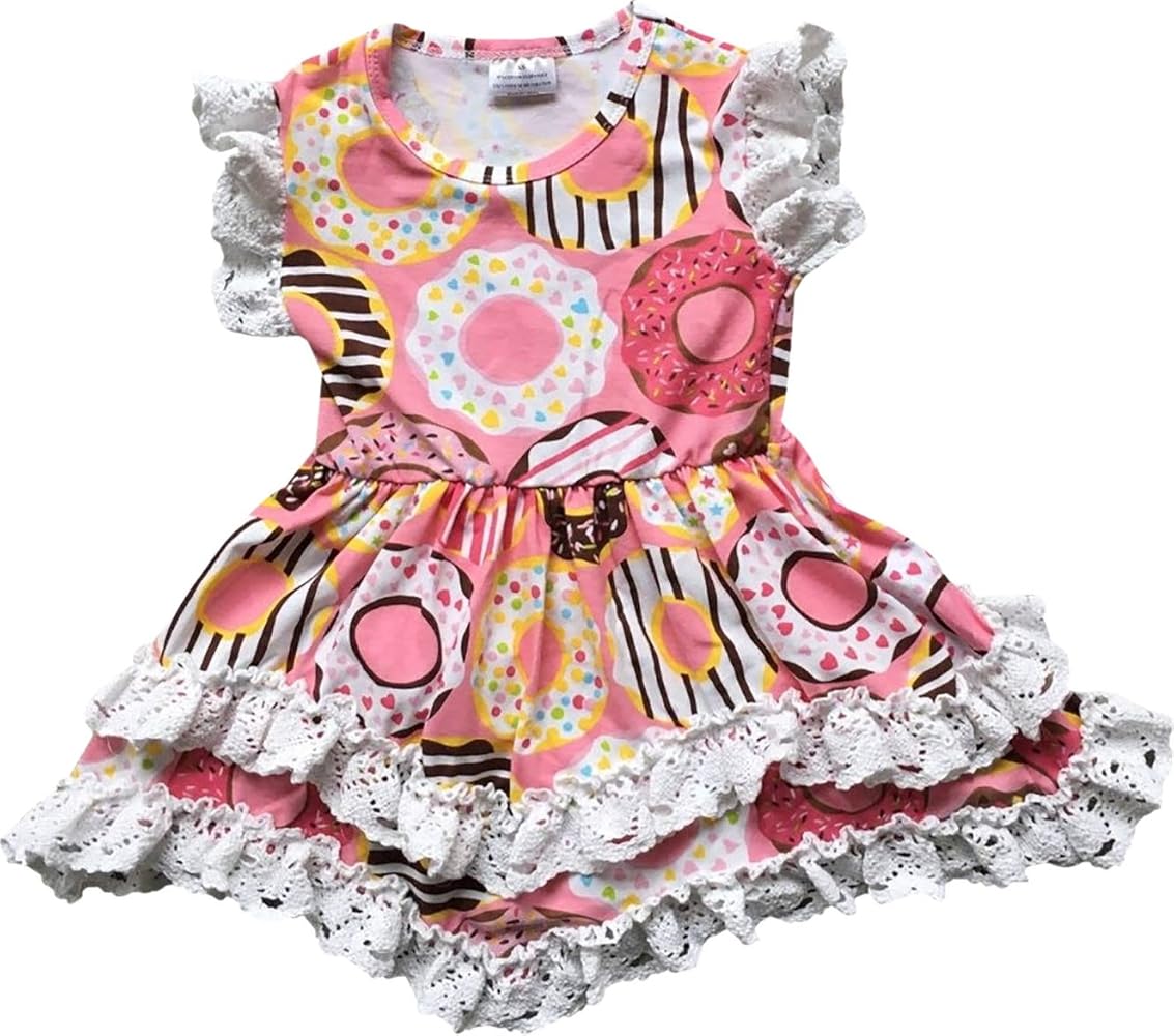 BNY Corner Girl Kids Ruffle Summer Holiday Party Easter Flower Girl Dress 2T-8