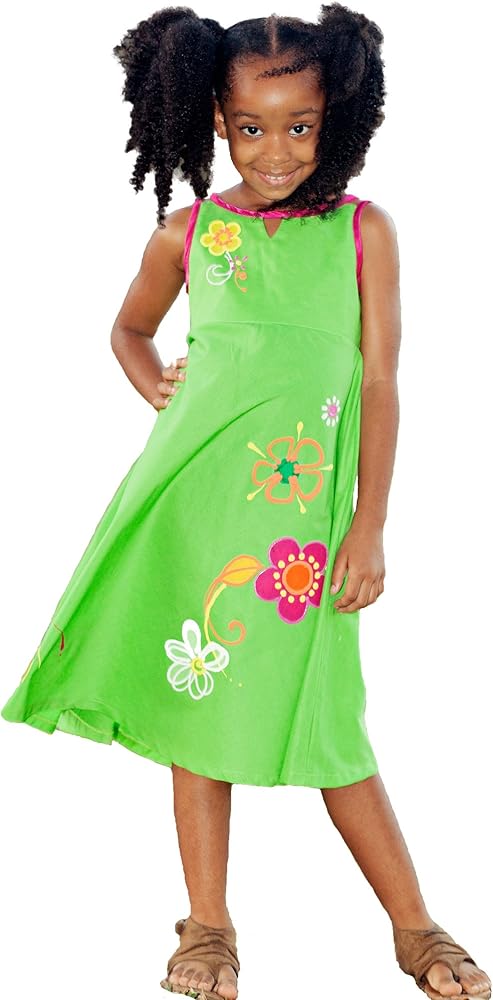 NIGI Girl's Lime Green Tiffany's Dress