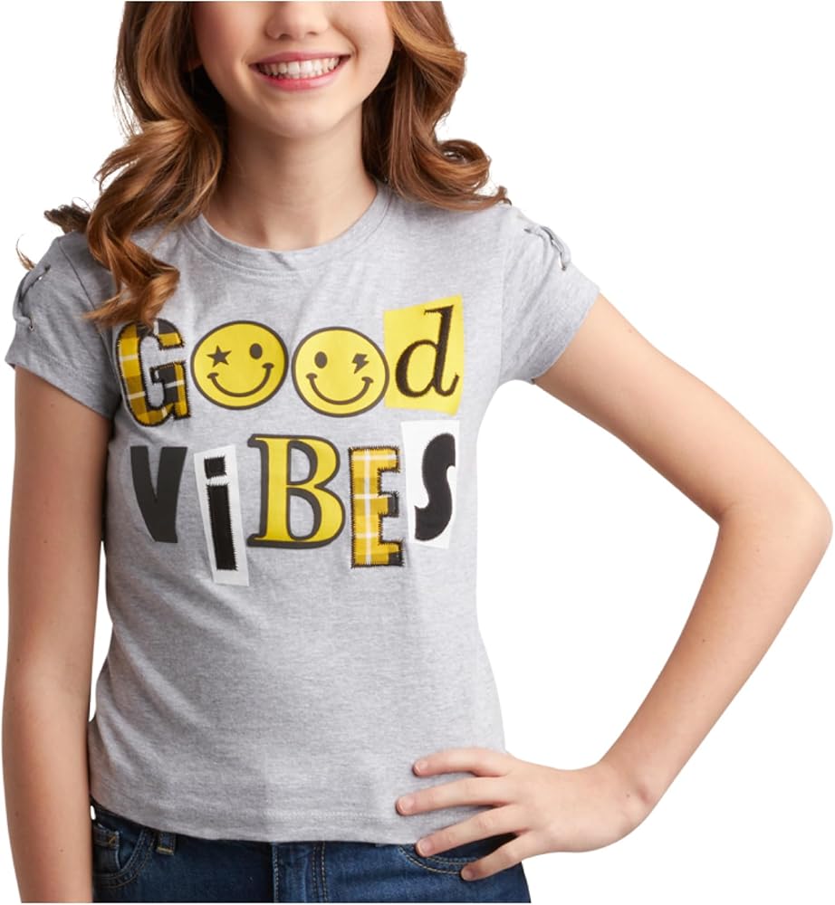 Steve Madden Girls' Shirt - Casual Short Sleeve Fashion Logo T-Shirt for Girls - Kids' Graphic Tee - Youth Top (4-16)