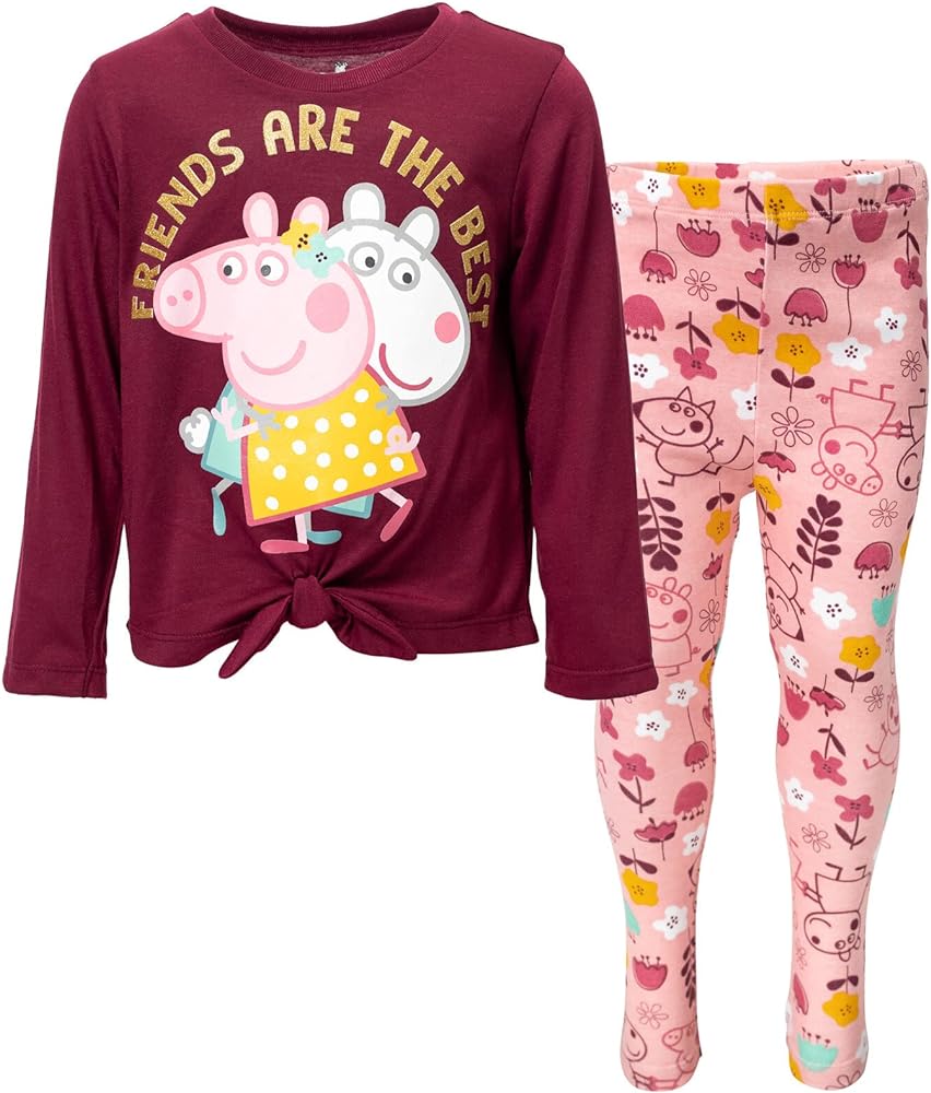 Peppa Pig Pullover Long Sleeve Graphic T-Shirt & Leggings