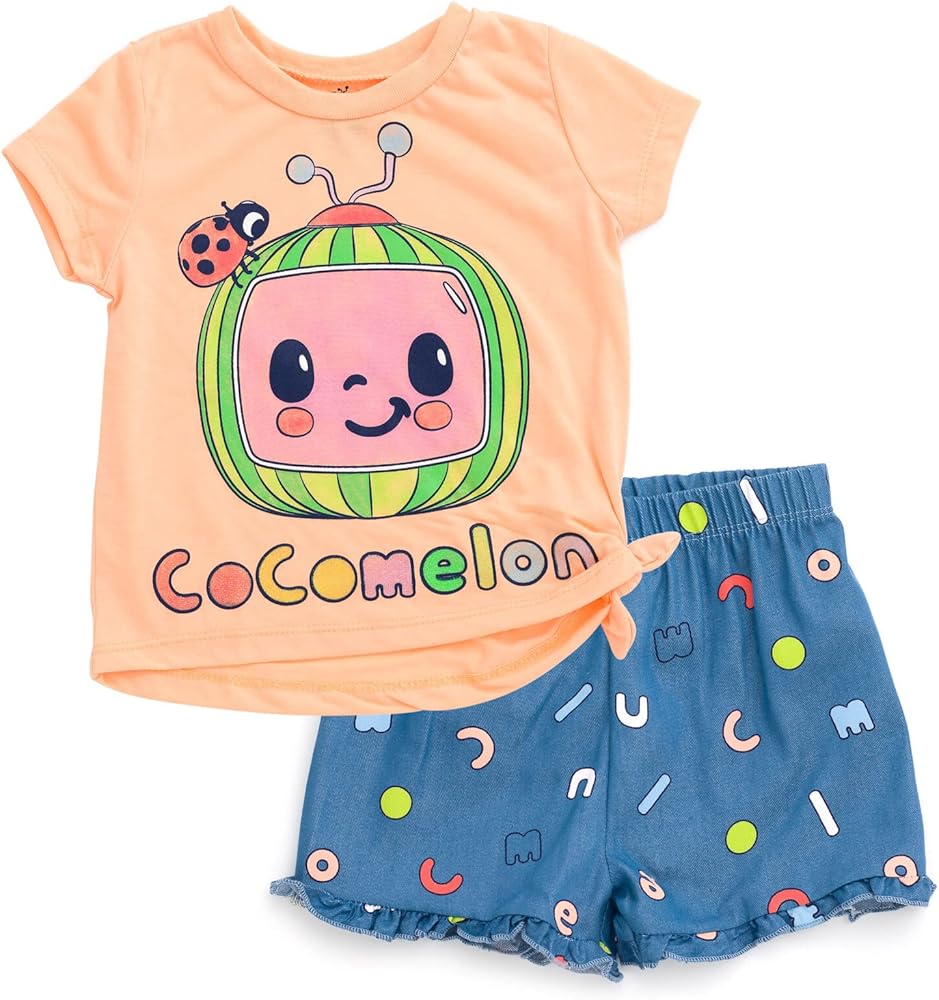 CoComelon JJ T-Shirt and Shorts Outfit Set Infant to Toddler