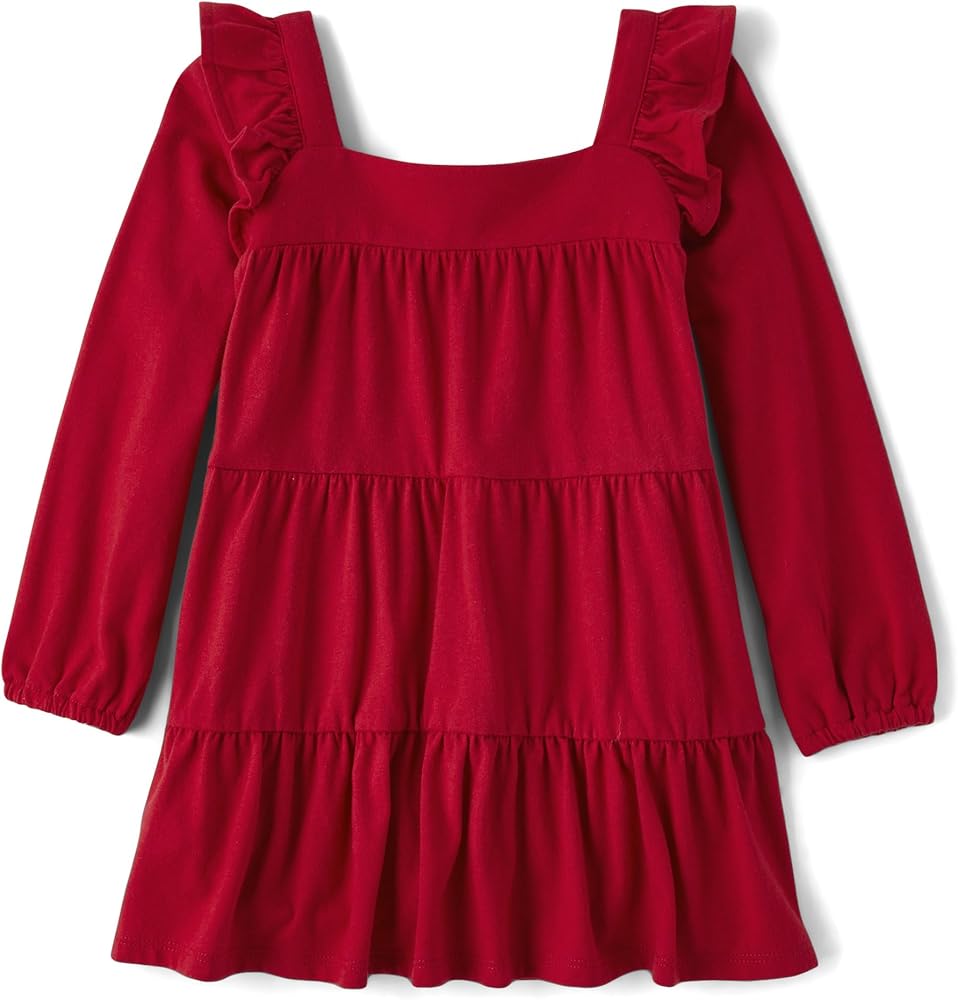 The Children's Place girls Tiered Dress classicred