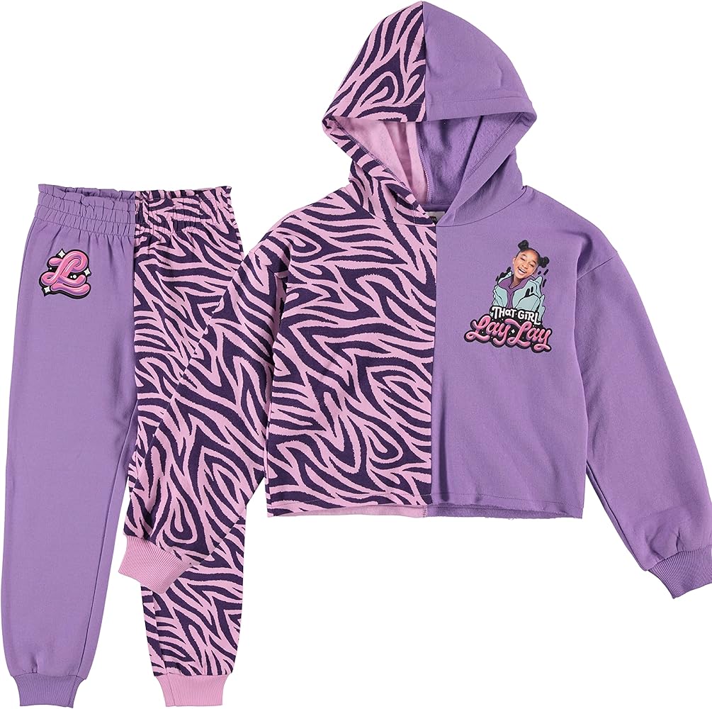 Nickelodeon Girls That Girl Lay Lay Pullover Hoodie and Jogger Sweatpants Clothing Set - Little and Big Girl Sizes 4-16