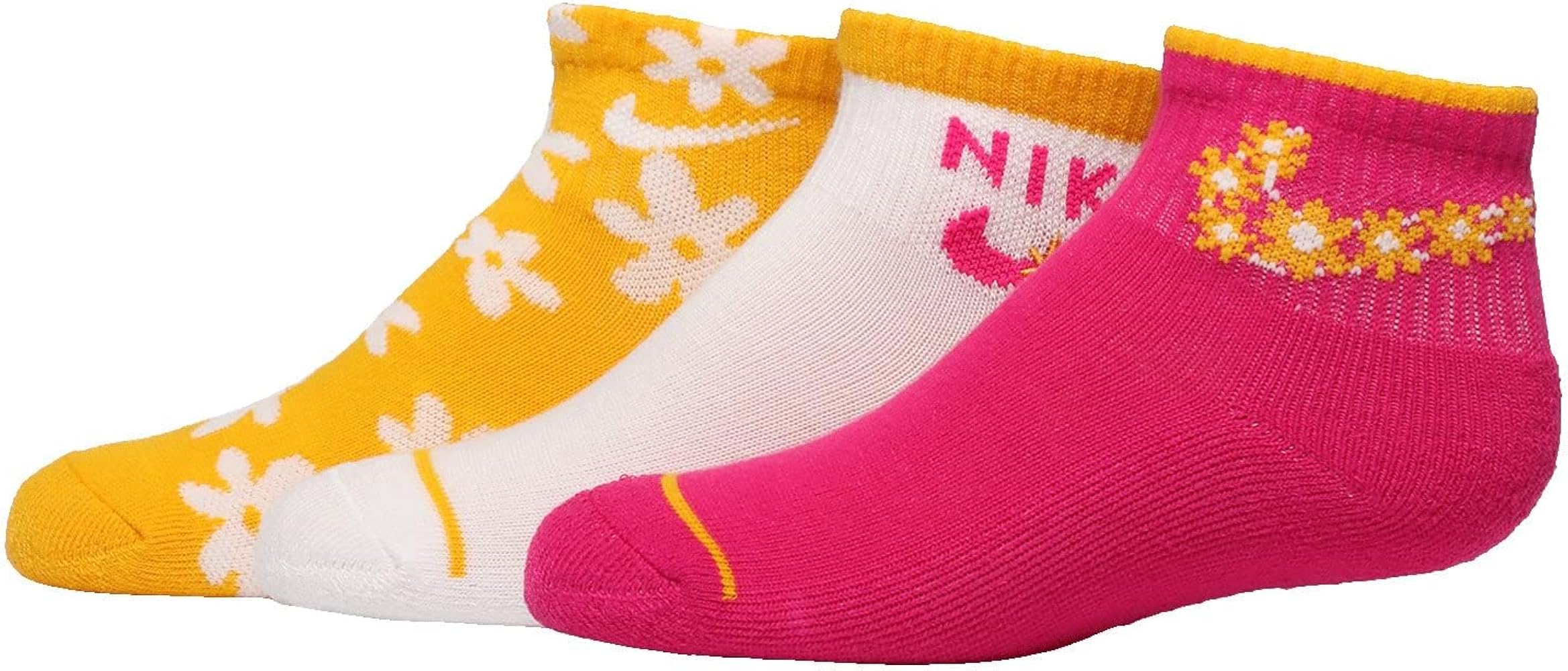 Nike Girl's Ankle Socks 3-Pack (Toddler/Little Kid/Big Kid)