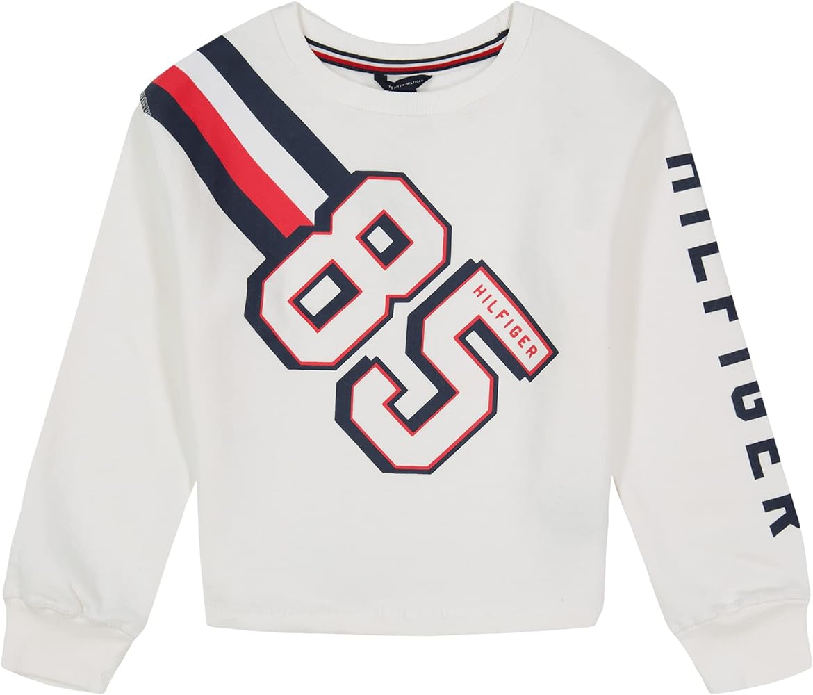 Tommy Hilfiger Girl's Fleece Pullover Crewneck Sweatshirt