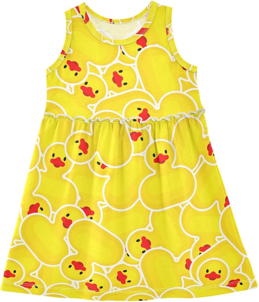 Girls Dress Sleeveless Summer Sundress for Casual Home Beach Play Size 2T-8Y