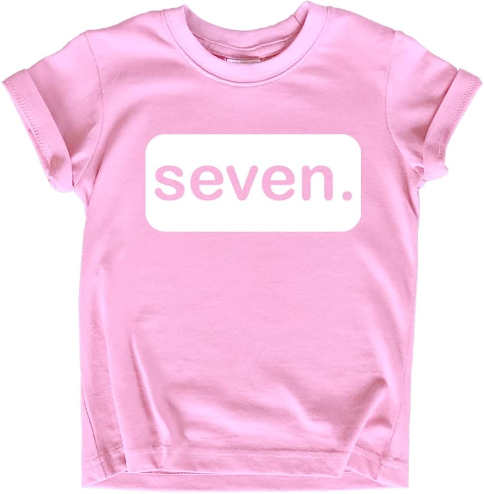 7th birthday girl shirt 7 years old seven outfit seventh tshirt gift girls top 7