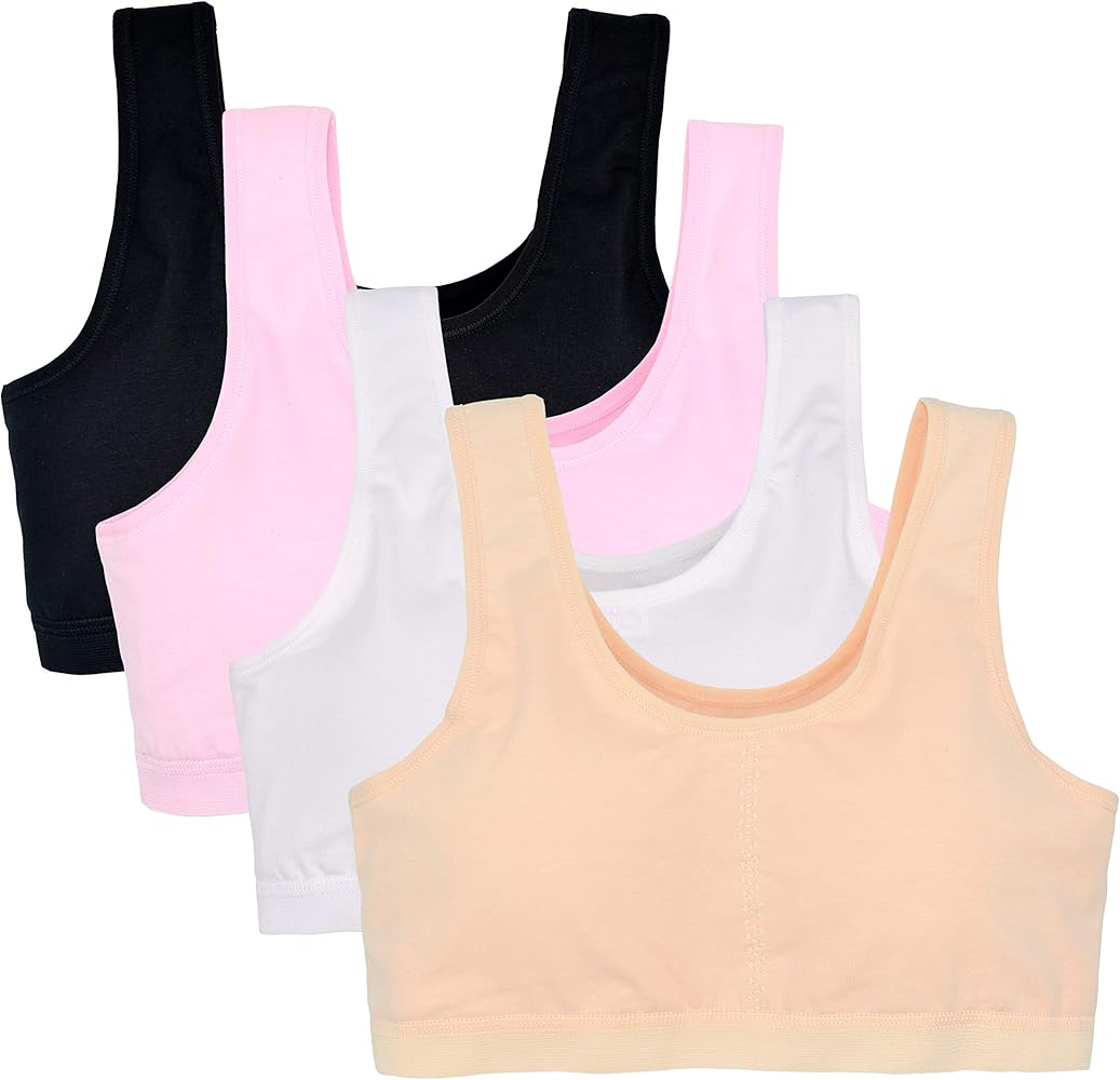 Training Bras for Girl's 8 10 12 Teens Bras Seamless Foam Bra Cotton Crop Bralette Camisole for Girls Ages 12-14 14-16