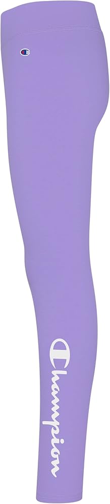 Champion Heritage Girls Performance Legging Stretch Pant | Active Athletic Pant (Enchanted Lilac, X-Large)