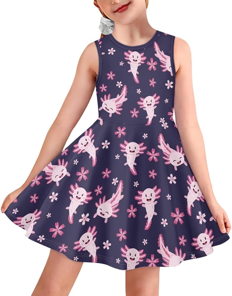 Maxi Dress for Girls Size 3-16T Sleeveless Dress for Kids Modest Dresses Princess Dress Skater Dress Party Dresses