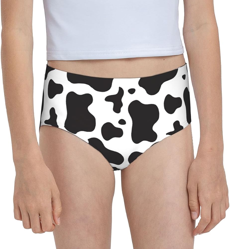 Augenstern Cotton Underwear Cow Spots Print Girls'Briefs Soft Underpants