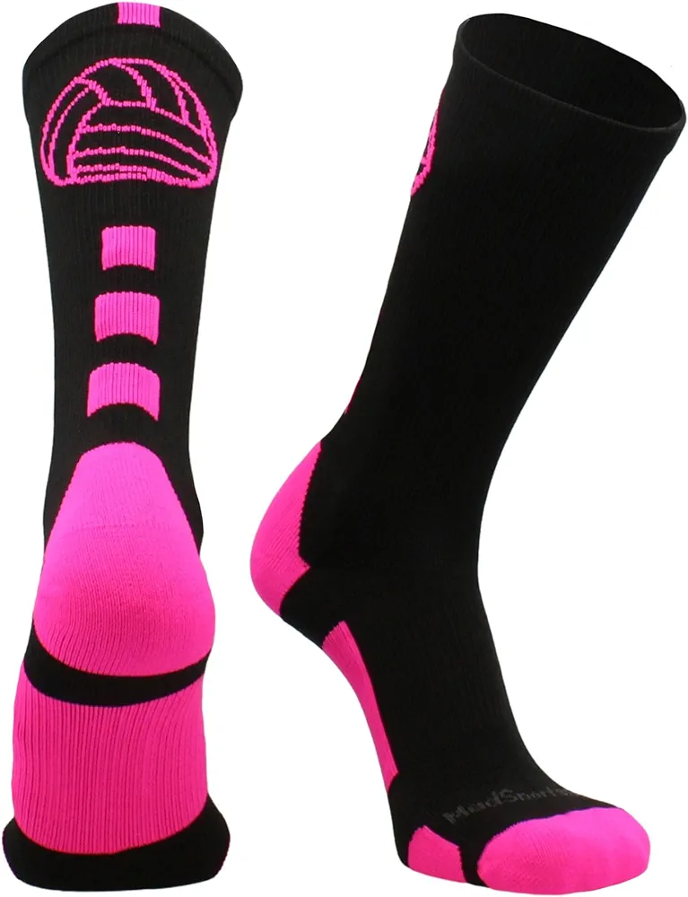 MadSportsStuff Volleyball Socks for Girls, Women & Teens in Crew Length