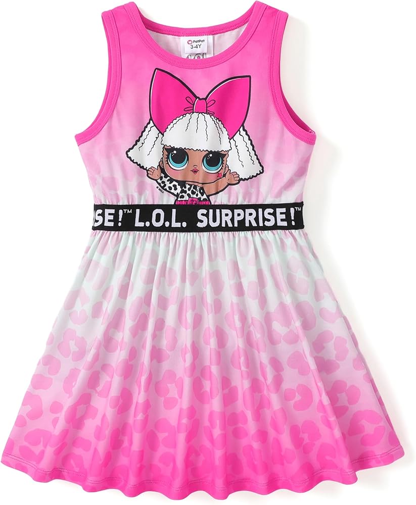 L.O.L. Surprise! Girls Dress Sleeveless Tutu Strap Casual A-line Party Birthday Sundress