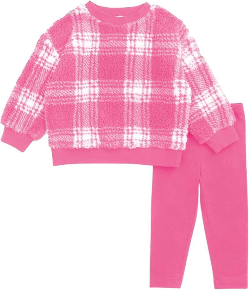 Splendid Girls Pop Plaid Sweatshirt Set