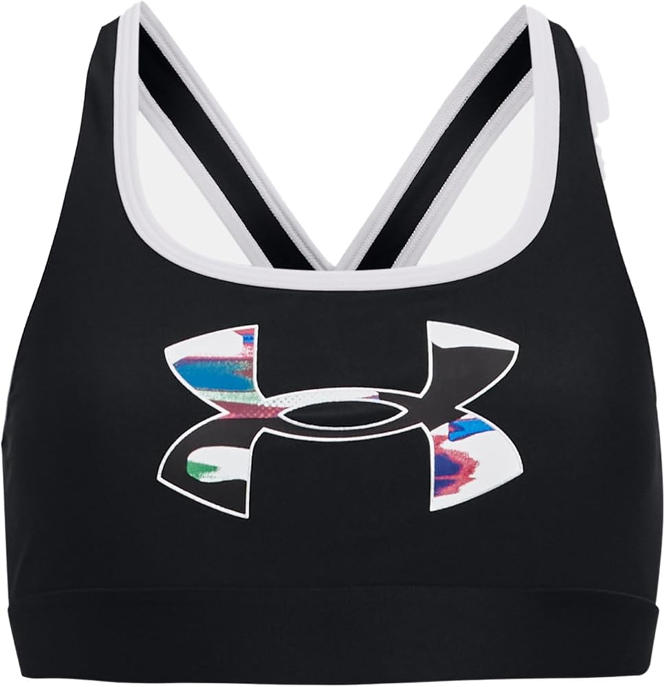 Under Armour Girls' Mid Impact Crossback Graphic Bra