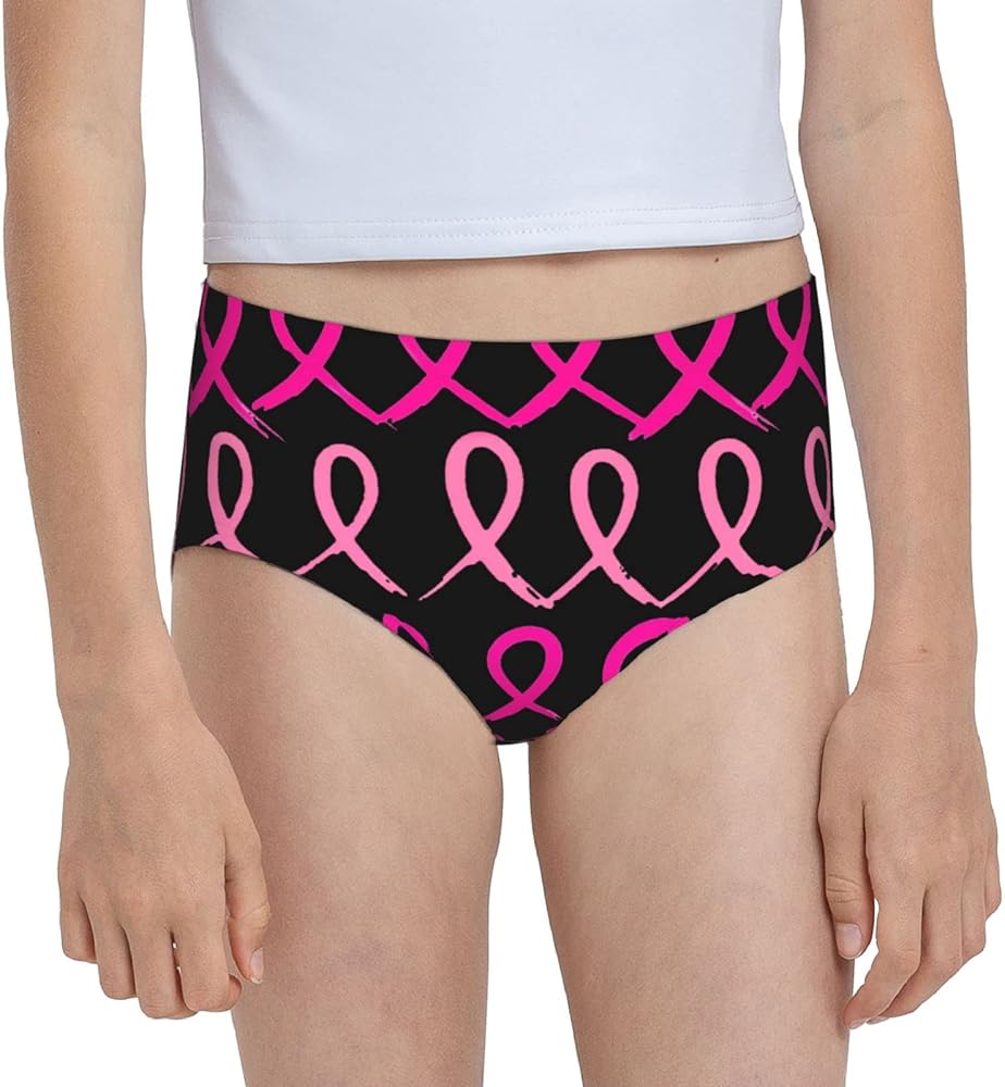 Augenstern Cotton Underwear Breast Cancer Pink Girls'Briefs Soft Underpants