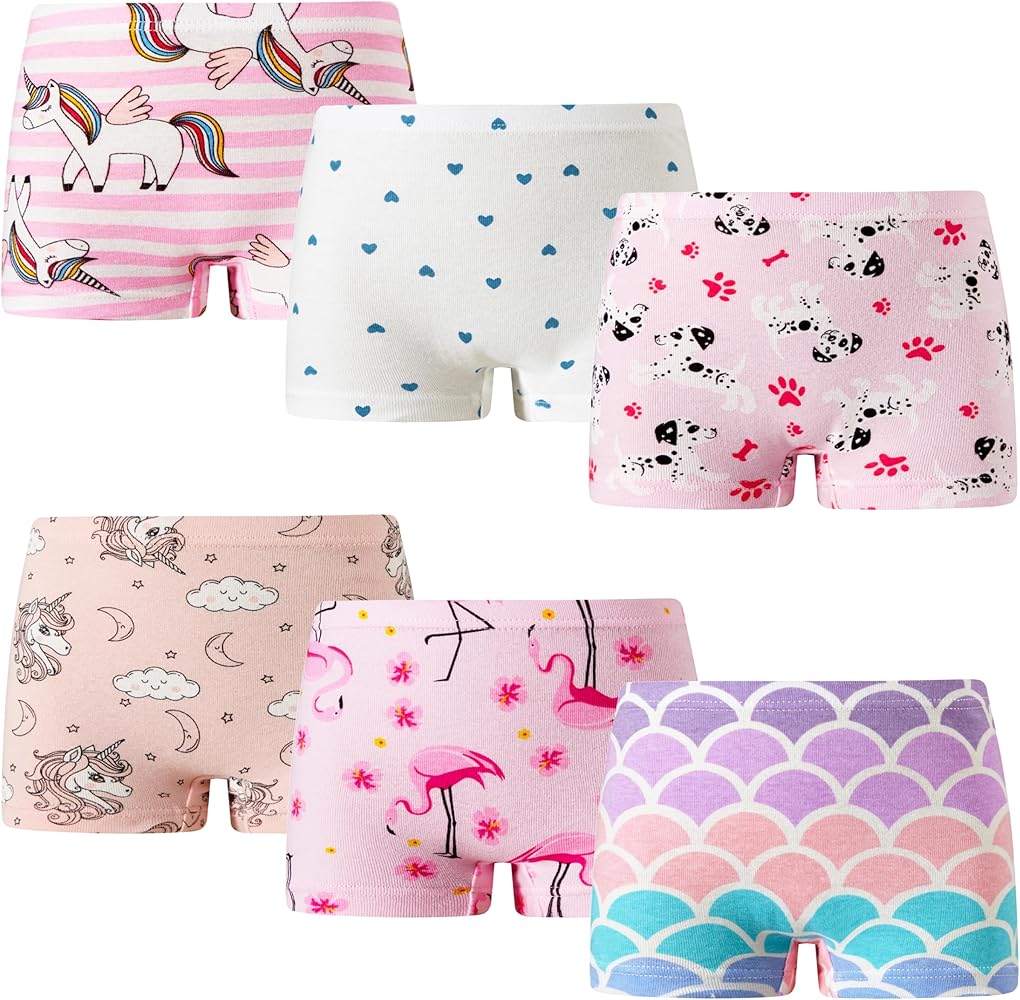 Kids Series Soft Cotton Boyshort Panties Big Girls' Assorted Underwear