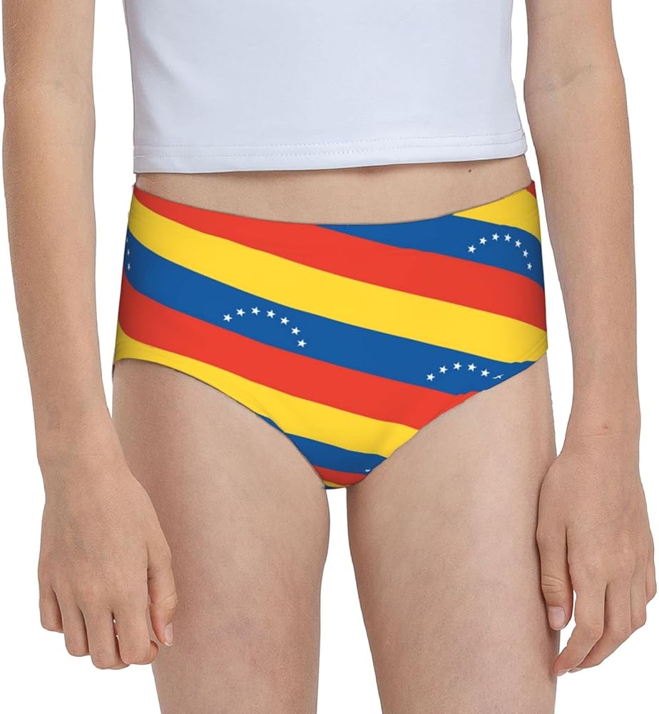 Cotton Underwear Venezuela Flag Pattern Girls'Briefs Soft Underpants