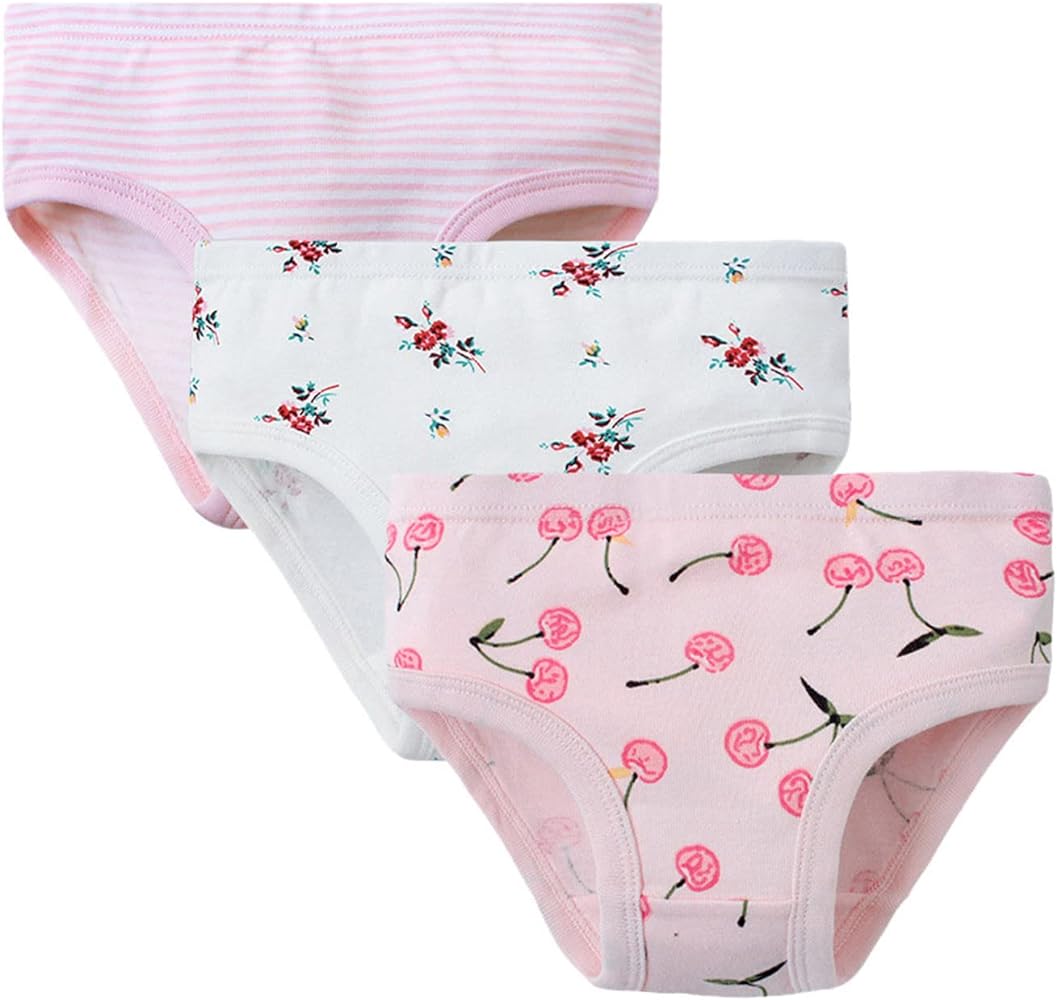 Kids Children Girls Underwear Cute Print Briefs Shorts Pants Cotton Underwear Trunks 3PCS Boys Soft Cotton Briefs