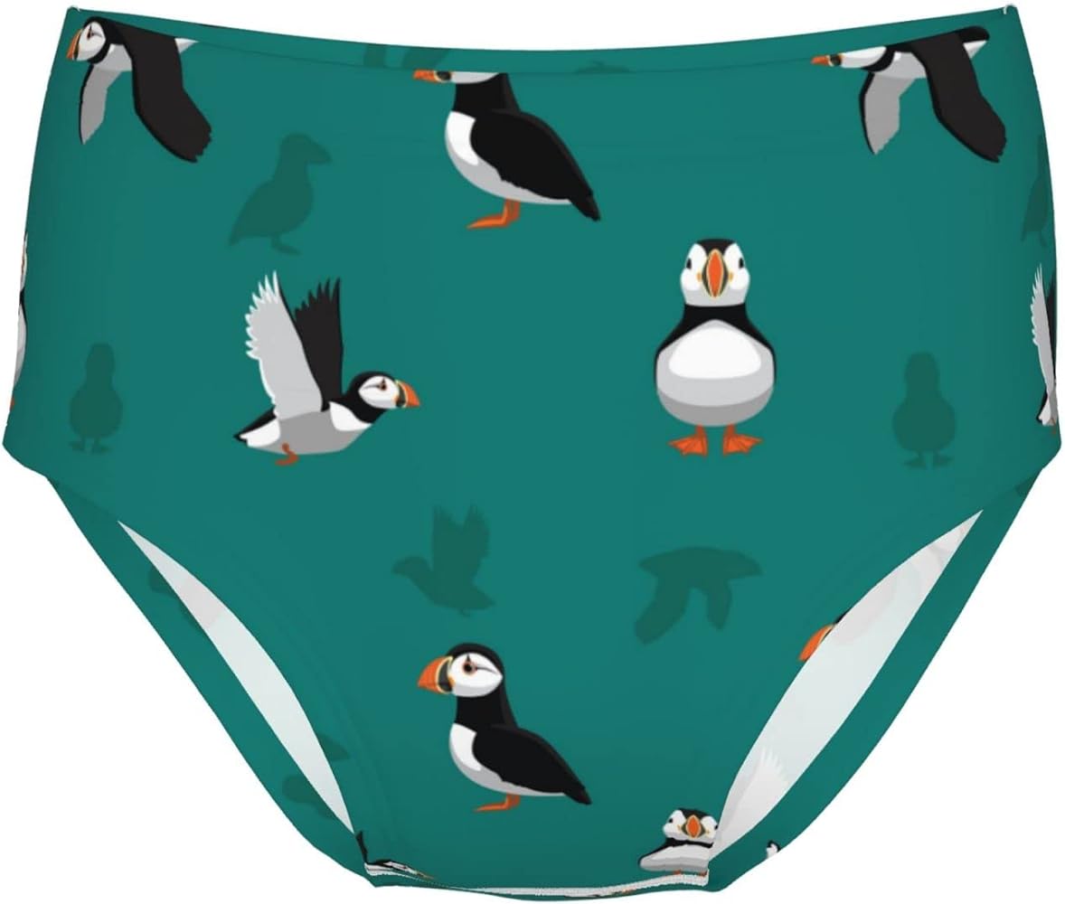 Puffin Birds Girls Underwear Girl'S Briefs Cotton Toddler Triangle Underpants Soft Cute