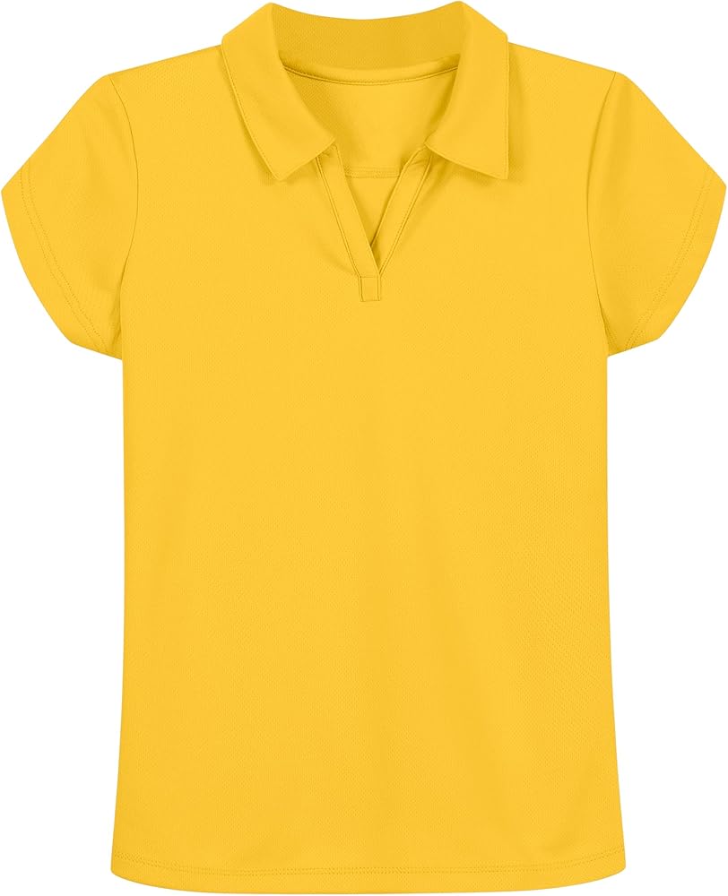 Nautica Girls' School Uniform Short Sleeve Performance Polo