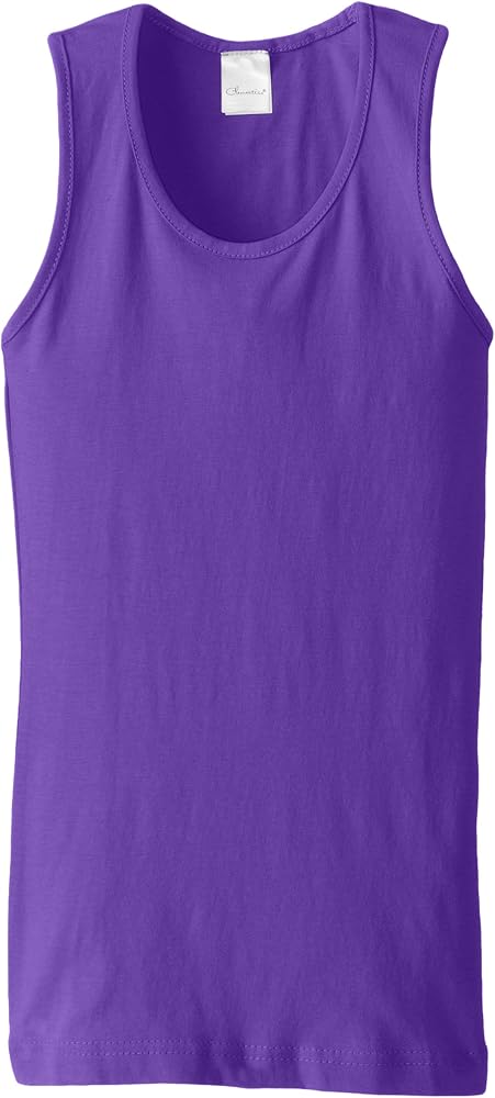 Clementine Little Girls' Everyday Wide Strap Tank Top, Purple, 4/6/X-Small