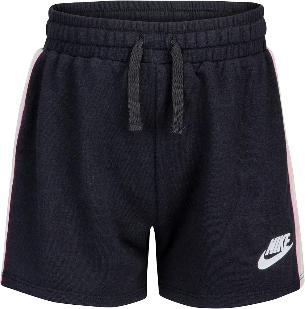 Nike Girl's French Terry Shorts (Toddler/Little Kids) Black 6X Little Kid