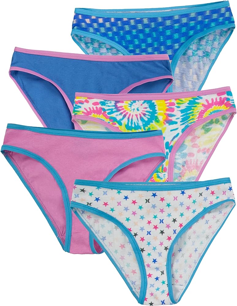 Hurley Girls' Bikini Underwear (5-Pack)