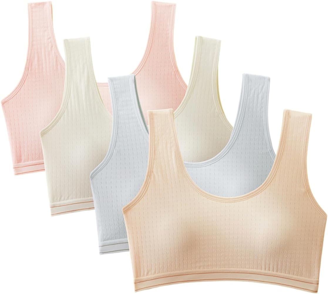 Girls Training Bra Cotton Stretch Seamless Sports Bras