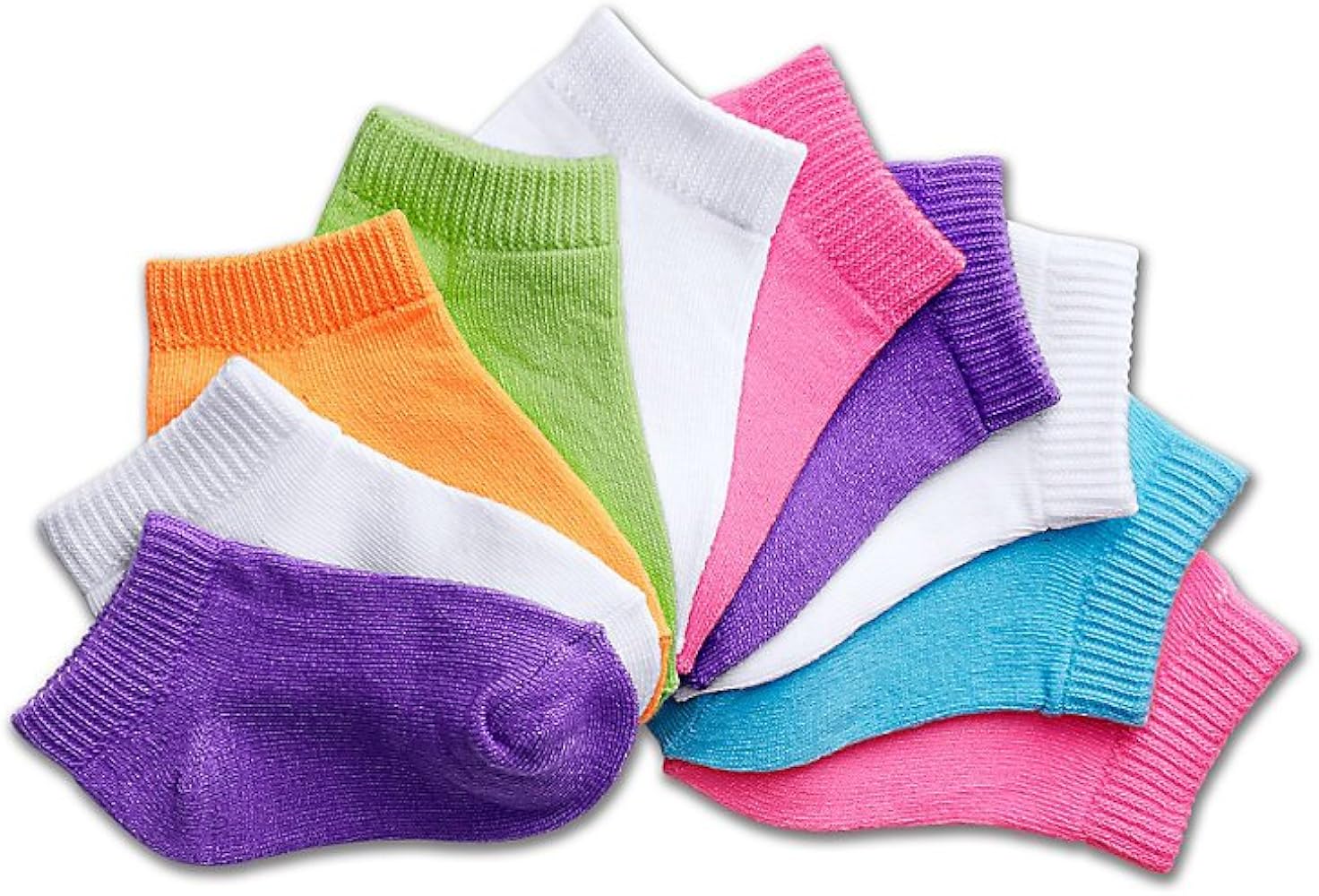 Hanes Girls' Toddler Low-Cut EZ Sort® Assorted 10-Pack