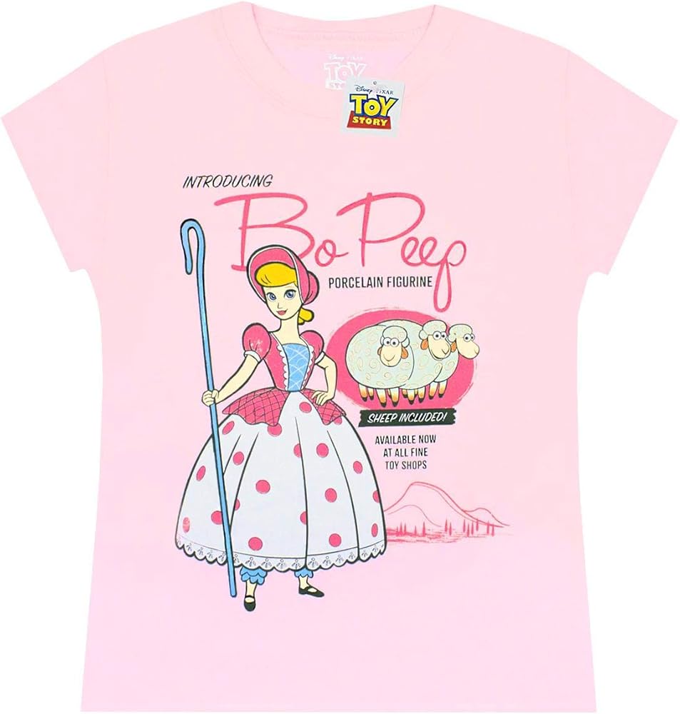 Disney Pixar Toy Story Bo Peep Character Girl's T-Shirt (5-6 Years) Pink