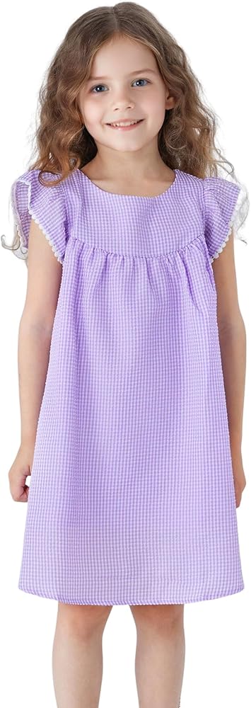 PATPAT Toddler Baby Girls Dress Ruffle Sleveless Casual Summer Sundress