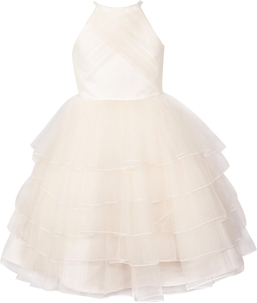 Champagne Cream Tutu Flower Girl Dresses Girls Dress Holiday Dress