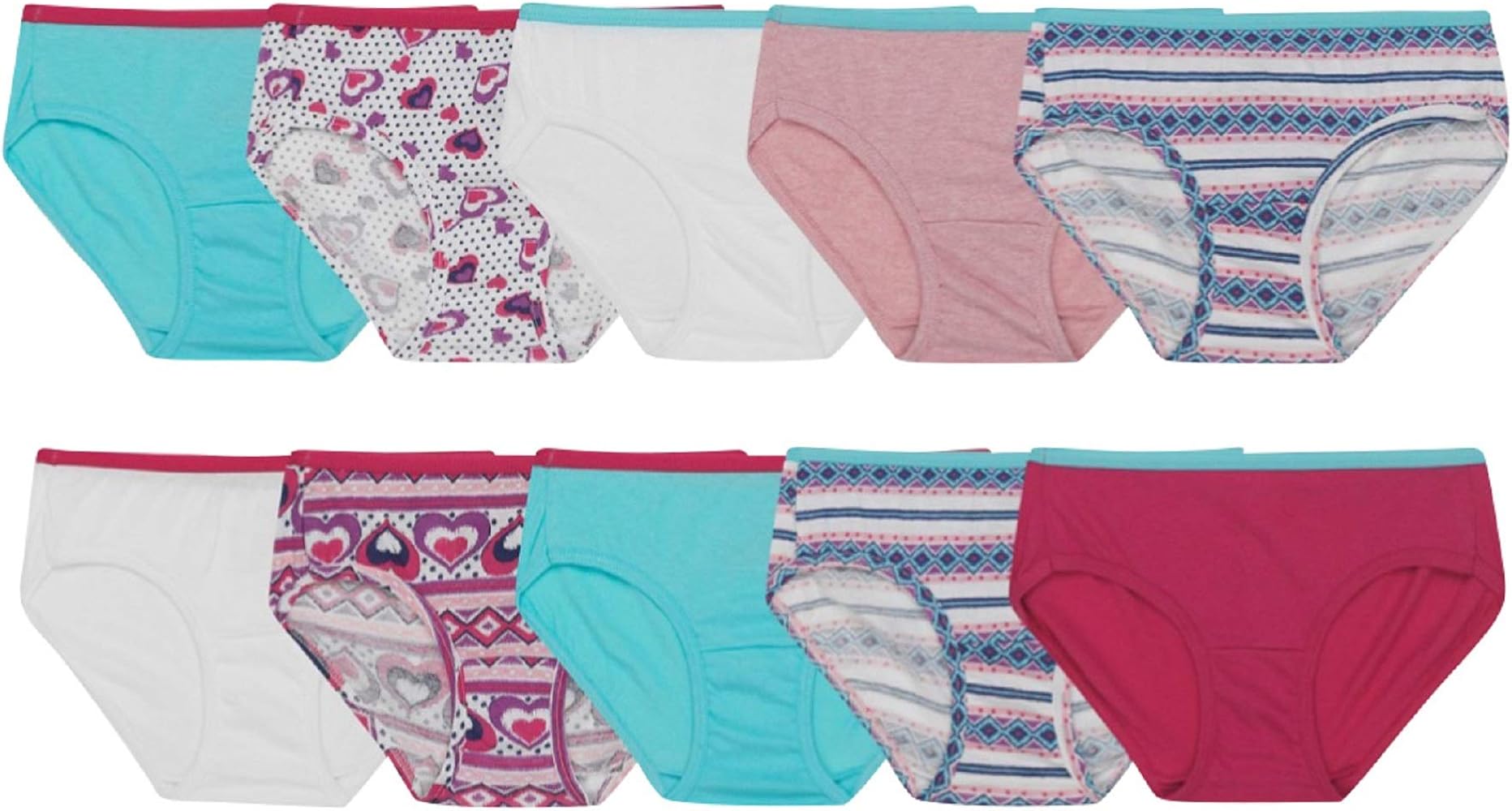 Hanes Girls' Hipster Multipack 10Pack (Asst Mix Hipsters, 8)